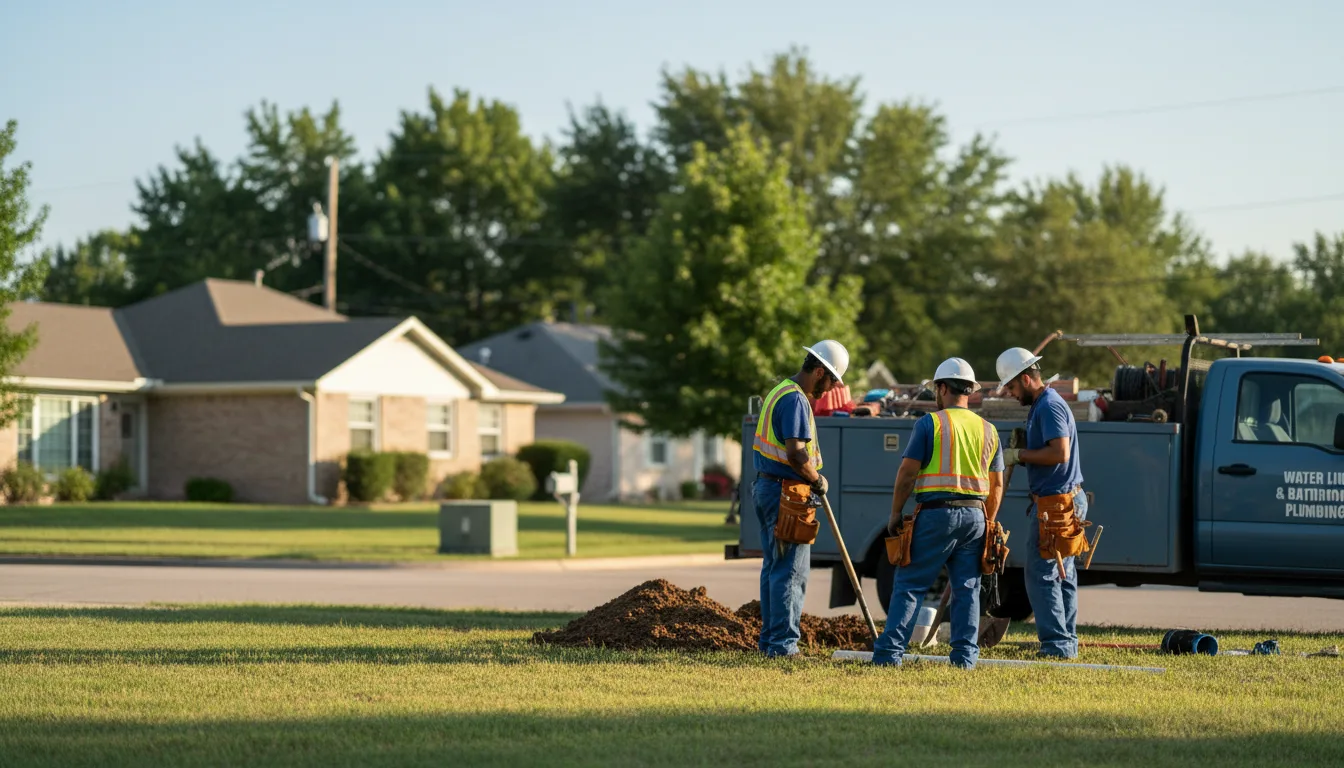 Residential water line and bathroom plumbing service in Staunton, IN